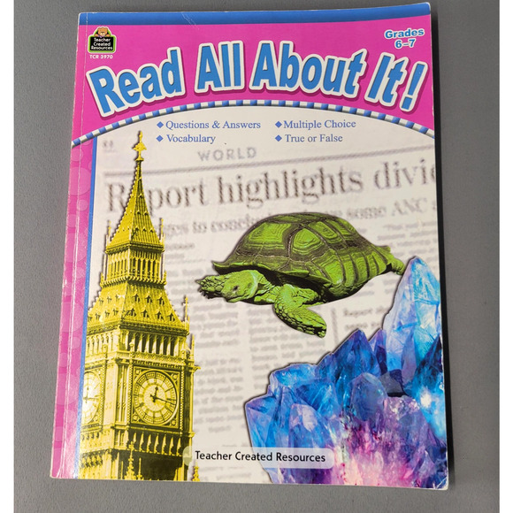 Read All About It Susan Fineman Workbook Grades 6-7 Teacher Created Resources - Picture 1 of 16